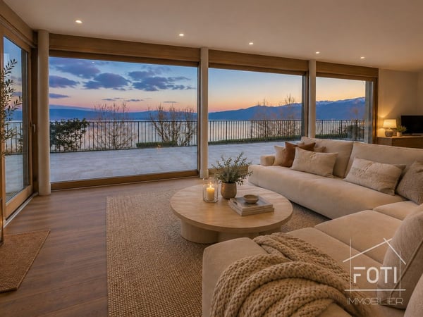 Villa d'architecte avec vue imprenable le Lac Léman 12