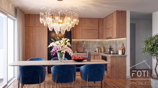 Grand chalet de 5,5 pièces avec sous-sol et garage double, sur plan avec toutes les finitions au gré du preneur.