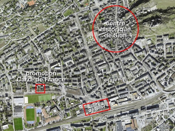 Sion centre - 3.5 pièces neuf de 90 m² avec terrasse - Résidence Carré de France 7