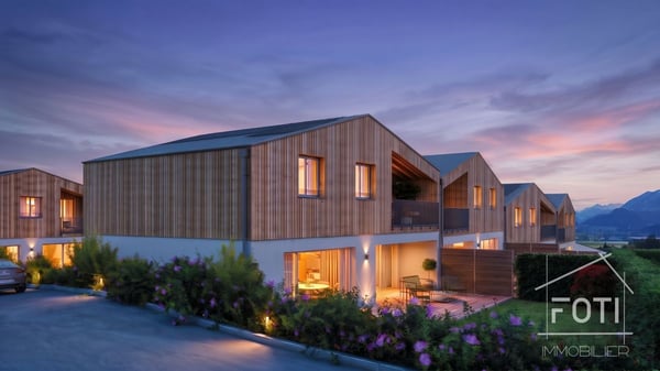 Villa NEUVE 4,5 p. de 131 m² - jardin, terrasse 39 m² et vue Dents-du-Midi - Muraz