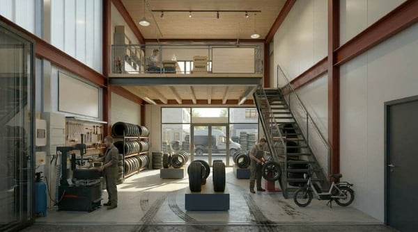 Atelier / entrepôt neuf 100 m² - hauteur 6.5 m - porte 4×4 m - Collombey-Monthey 5