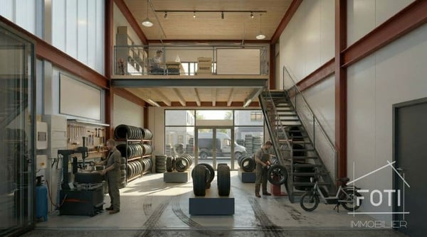 Atelier / entrepôt neuf 100 m² - hauteur 6.5 m - porte 4×4 m - Collombey-Monthey 5