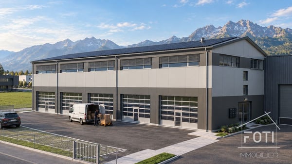 Atelier / entrepôt neuf 100 m² - hauteur 6.5 m - porte 4×4 m - Collombey-Monthey 10