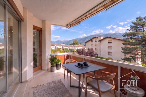 Grimisuat - 4,5 pces 115 m² rénové, plein sud, vue Alpes, 10 min Sion