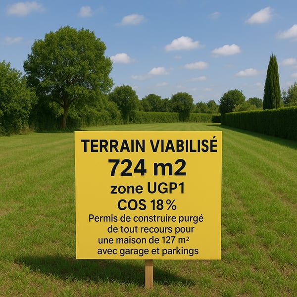 Terrain viabilisé 724m2 sur ä Peron (Logras) 1