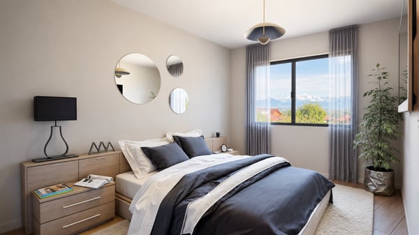 Rez-de-jardin vue Mont-Blanc 2