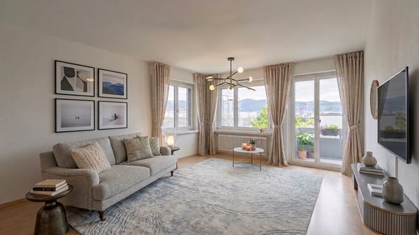 Helle 5.5-Zimmer-Wohnung mit Südwest-Balkon und Blick ins Grüne 1