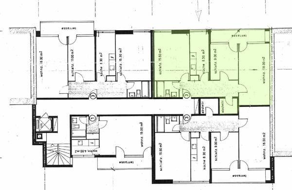 Nähe Matthäuskirche - moderne 3-Zimmerwohnung im 3.OG mit Lift 11