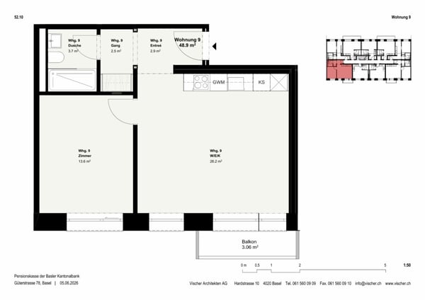 Erstvermietung nach Neuausbau - 2 ½-Zimmer-Wohnung im Gundeli (nähe Bahnhof SBB) 5