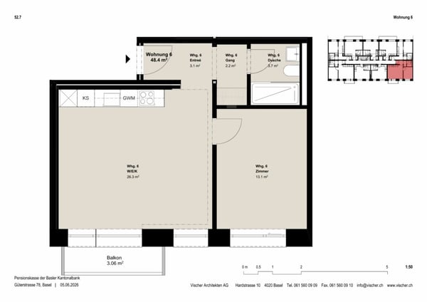 Erstvermietung nach Neuausbau - 2 ½-Zimmer-Wohnung im Gundeli (nähe Bahnhof SBB) 4