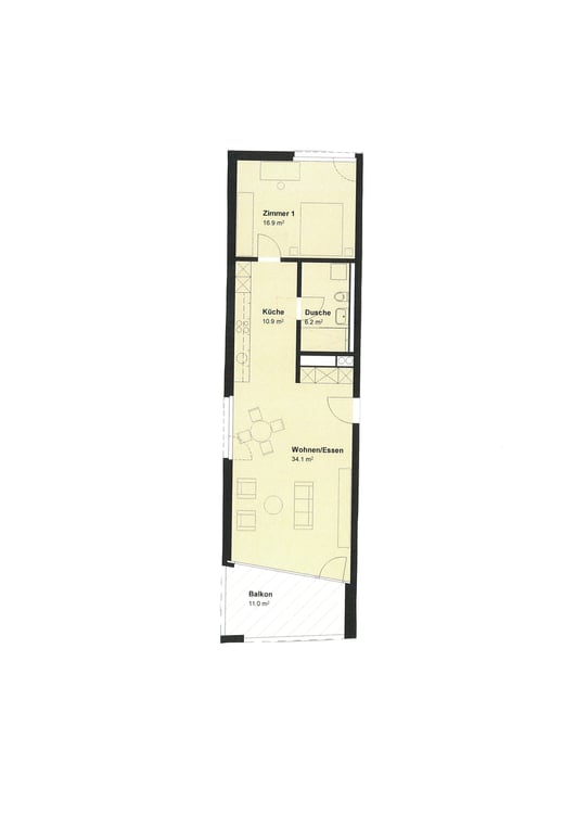 1.5-Zimmerwohnung im 1. OG zu vermieten 10