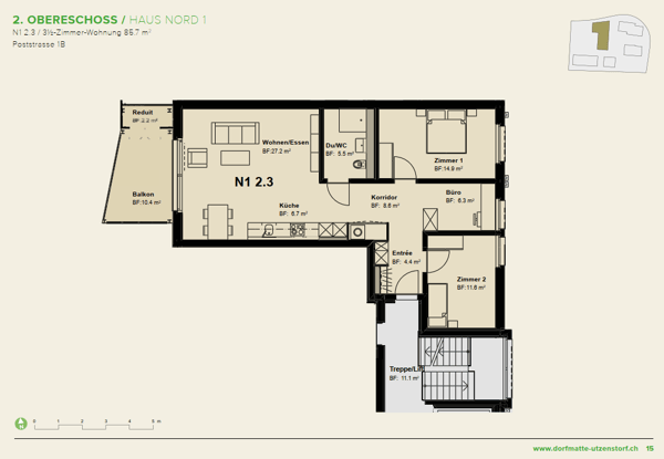 attraktive und helle 3.5-Zimmerwohnung in moderner Überbauung 9