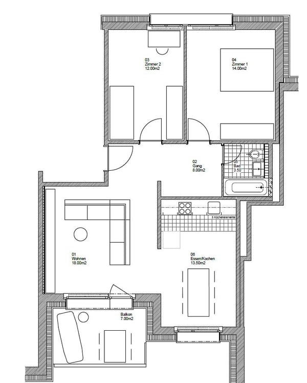 grosszügige 3.5-Zimmerwohnung 7
