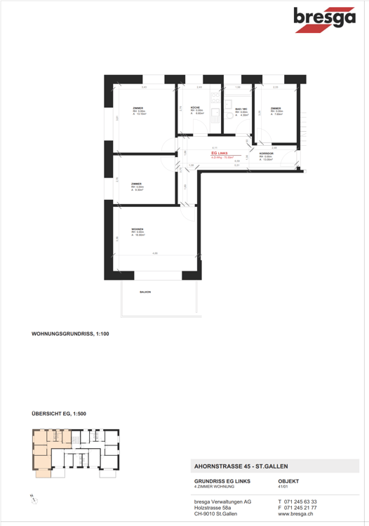Neu sanierte 4-Zimmer-Wohnung mit Balkon in St. Gallen 12