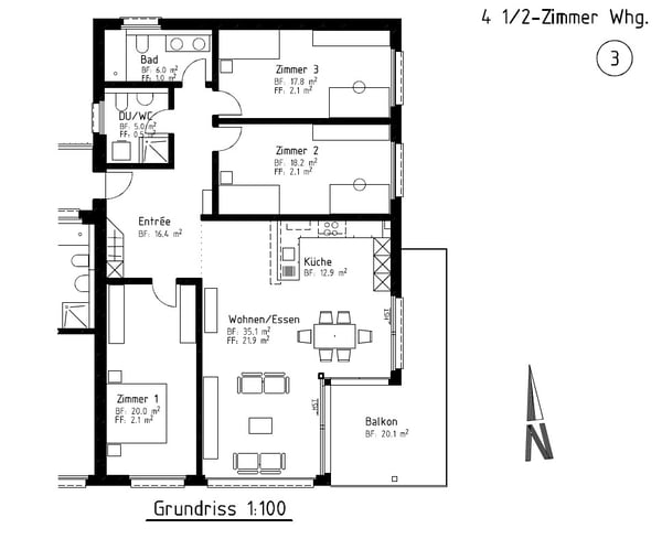 grosszügige 4.5-Zimmer-Wohnung 7