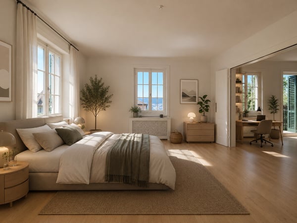Villa am Zürichberg mit Blick auf die Stadt, See und Berge 2