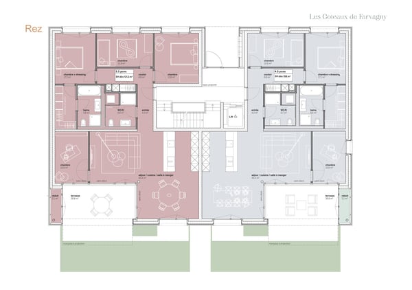 4 appartements de 1.5 pièces avec terrasse et jardin privatif 4