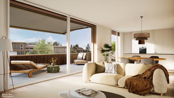 Grands appartements de 1.5 pièces au 1er étage 2