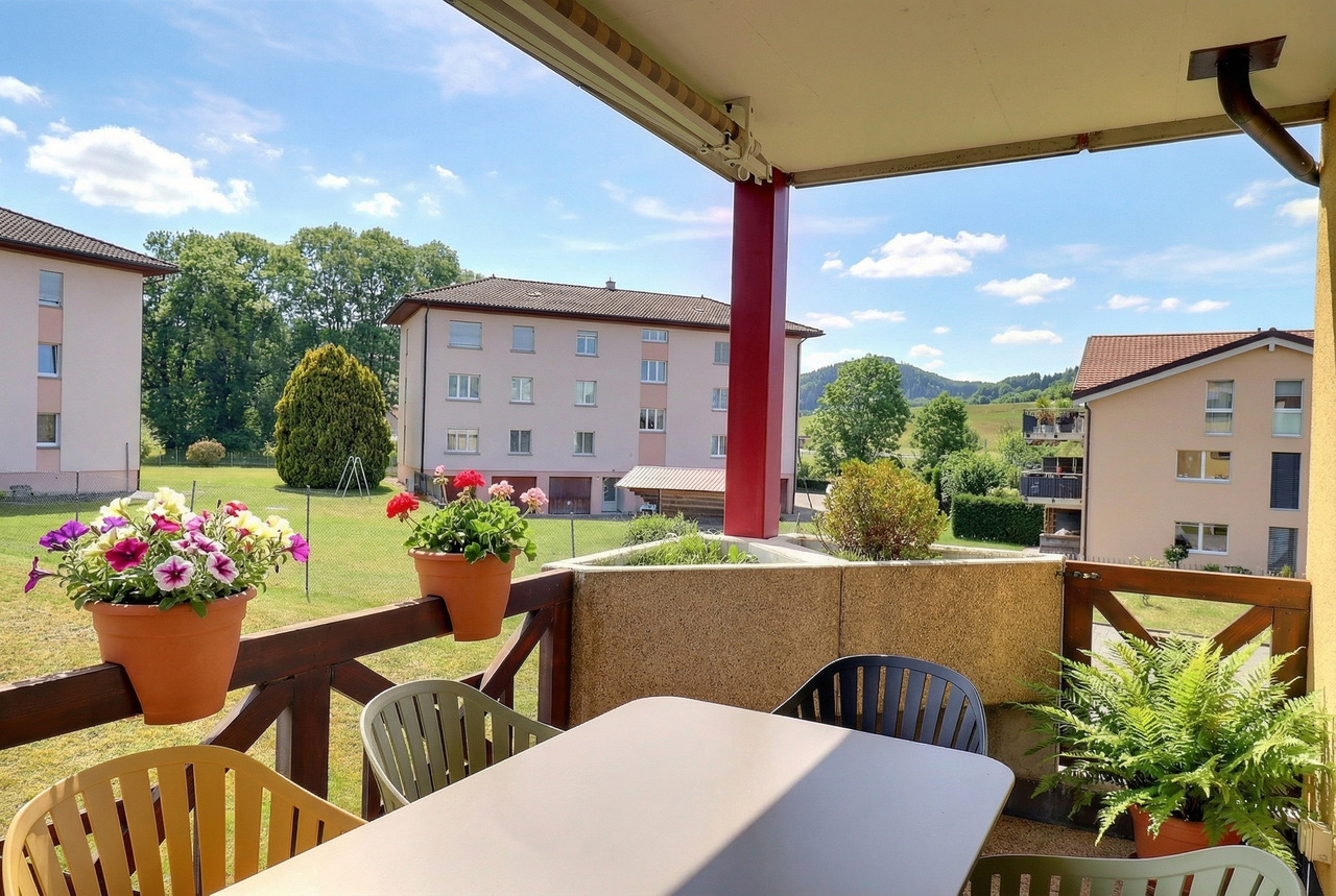 Immobilie in Le Mouret - Charmant appartement lumineux de 5.5 pièces avec balcon - Bild 5