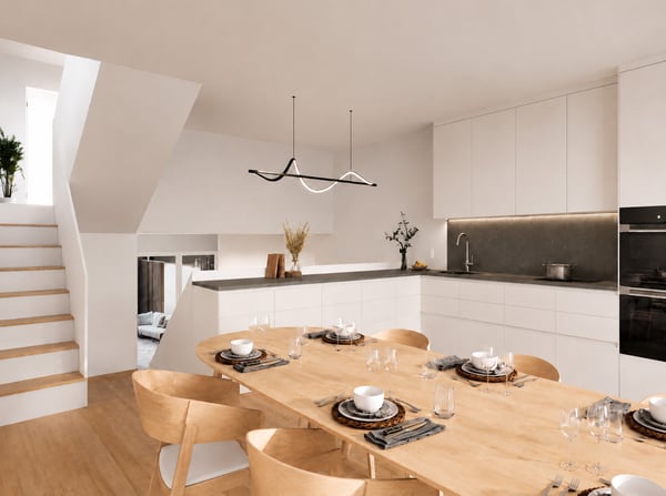 2 villas mitoyennes de 3 pièces en extrémité 7