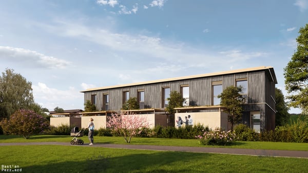 2 villas mitoyennes de 3 pièces en extrémité 9
