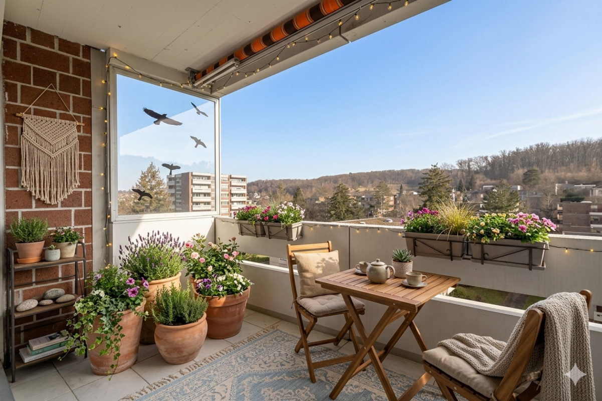 Einziehen und geniessen: Gepflegte 4-Zimmerwohnung mit Balkon und Weitblick