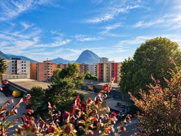 Lugano Viganello: Elegante attico 4.5 locali con spettacolare terrazza panoramica