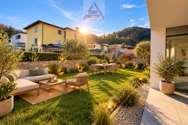 4.5 locali con giardino / 4.5 - Zimmerwohnung mit Garten 4
