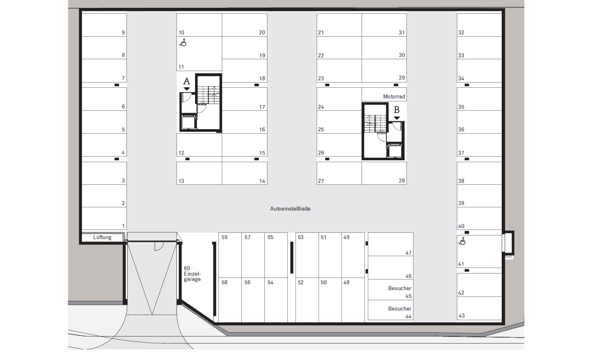 Garagenplatz in moderner Einstellhalle 3