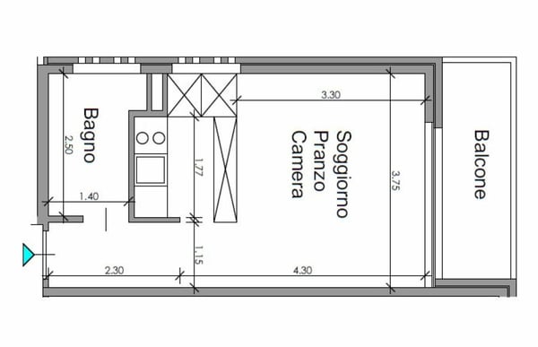 Monolocale luminoso in pieno centro 7