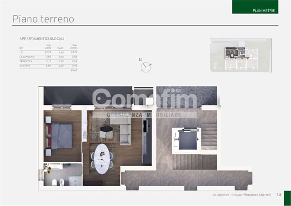 Chiasso : 1.5 locali al PT con terrazzo e giardino 13