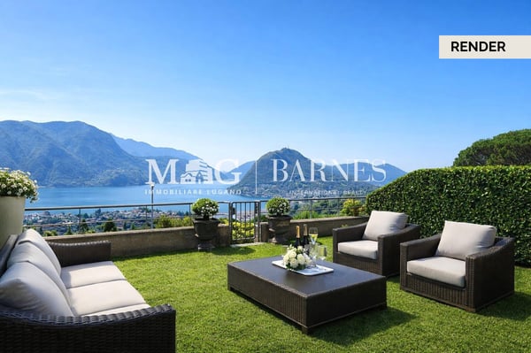 Lugano: Villa vista lago con giardino privato 7
