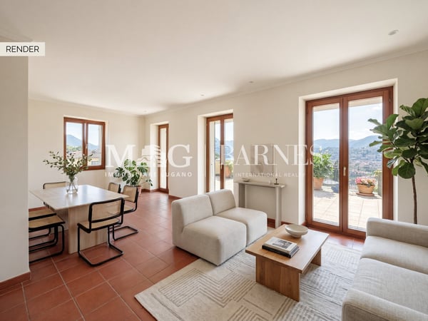 Appartamento 3.5 locali a Ruvigliana con terrazza vista lago di Lugano 8
