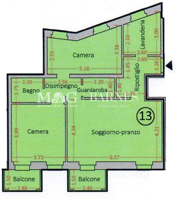 Lugano, Castagnola: Appartamento 3.5 locali vista lago con balconi 11