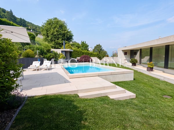 Lugano, Cademario: Villa moderna con giardino e piscina 10