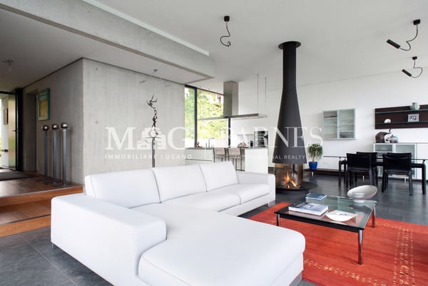Lugano, Cademario: Villa moderna con giardino e piscina 6