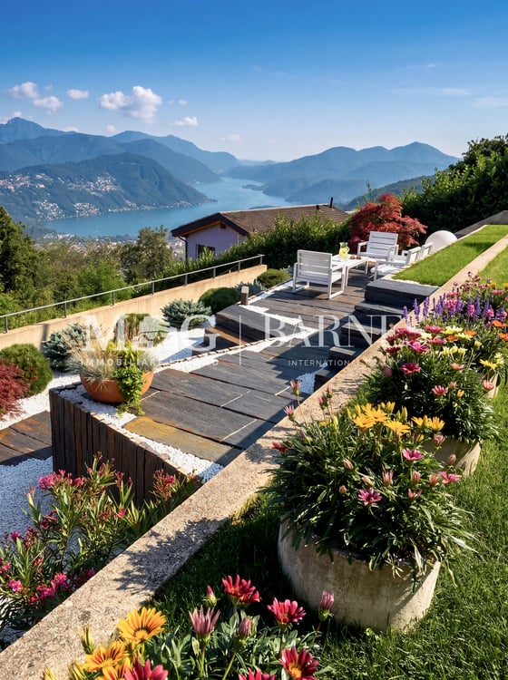 Lugano, Cademario: Villa moderna con giardino e piscina 4