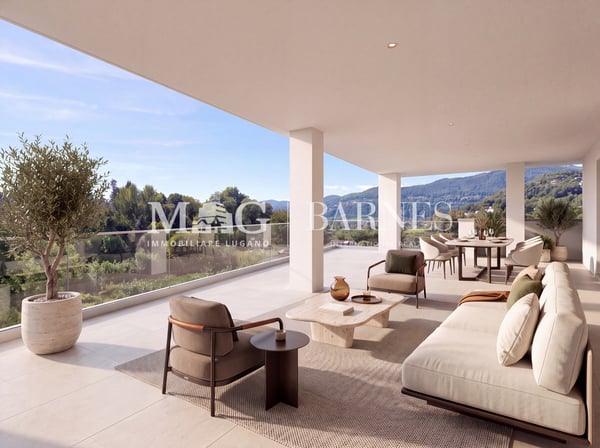 Collina d'Oro: Nuovo attico con 190 m² di terrazze 1