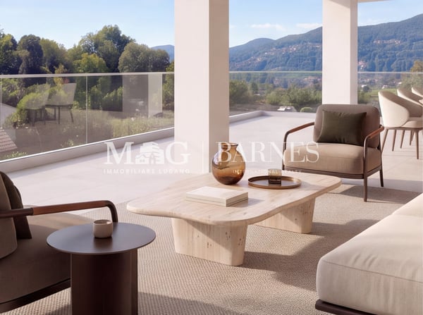 Collina d'Oro: Nuovo attico con 190 m² di terrazze 2