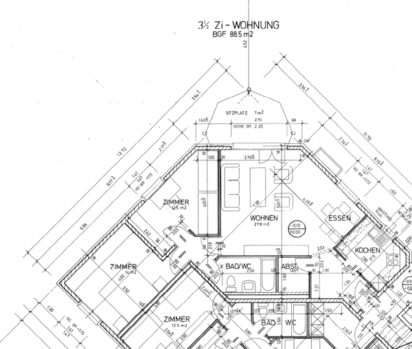 Grosszügige und preiswerte 3.5-Zimmerwohnung zu vermieten 10