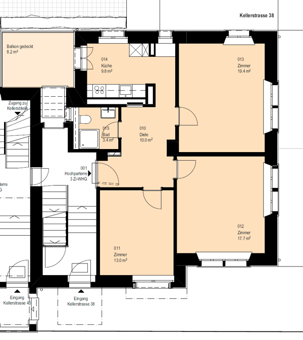 Schmuckstück mit Balkon im Tribschenquartier 7