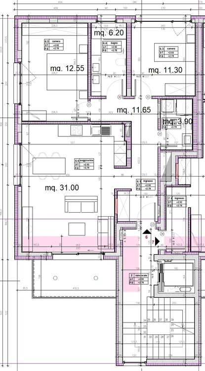 Moderno attico di 1.5 locali con vista panoramica a Rivera 11
