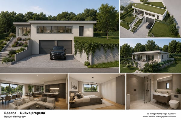 Nuova Villa Unifamiliare a Bedano – Moderna e Luminosa 1