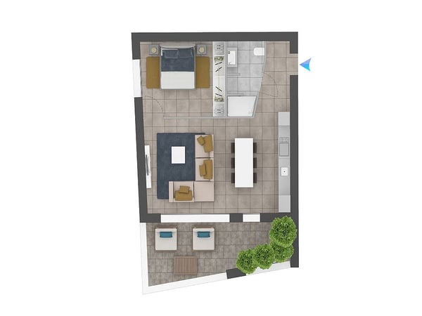 1.5 locali con giardino a Sant'Antonino 6