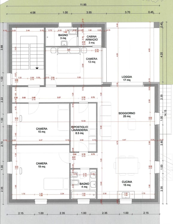 Casa totalmente ristrutturata: 2 appartamenti e ufficio in zona strategica 13