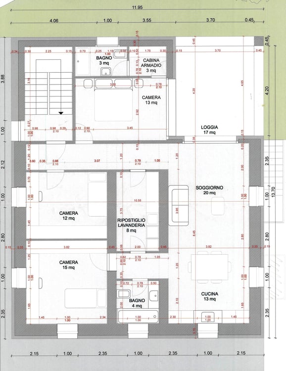 Casa totalmente ristrutturata: 2 appartamenti e ufficio in zona strategica 12