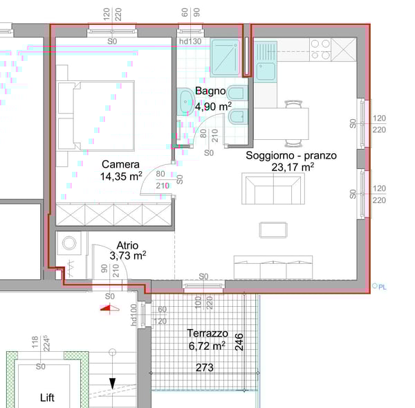 Nuovo appartamento all'ultimo piano in zona comoda e strategica 12