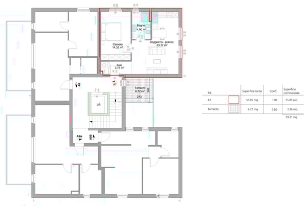 Nuovo appartamento all'ultimo piano in zona comoda e strategica 13