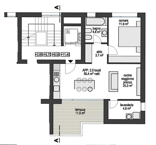 Neue exklusive Wohnung mit Terrasse in bequemer und strategischer Lage 9