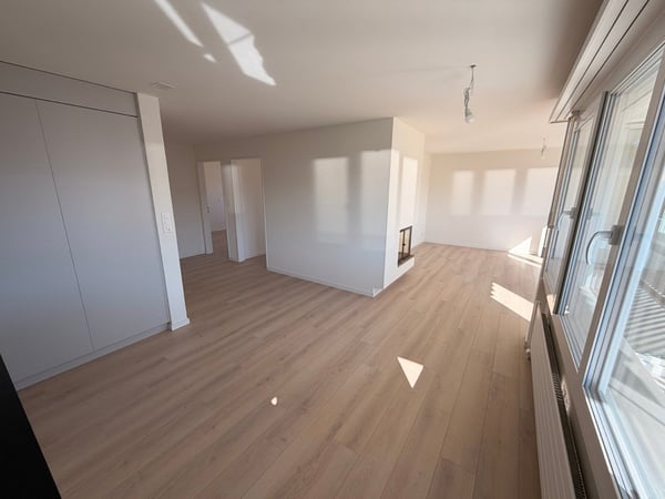 Helle 3.5-Zimmer-Wohnung mit Balkon und Kamin in Au SG